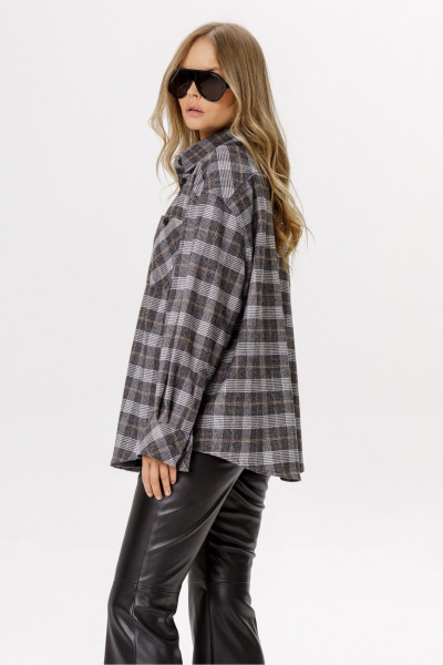 Баска, рубашка PiRS 6550 серый+черный - фото 6