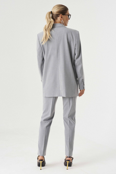 Жакет Панда 188330w светло-серый - фото 5