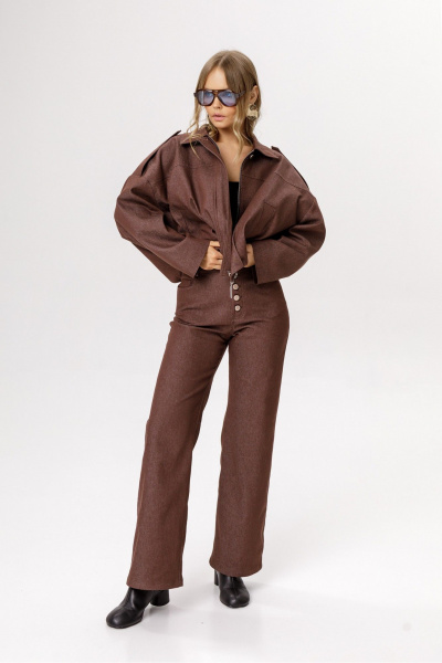 Бомбер PiRS 6575 шоколадный - фото 5