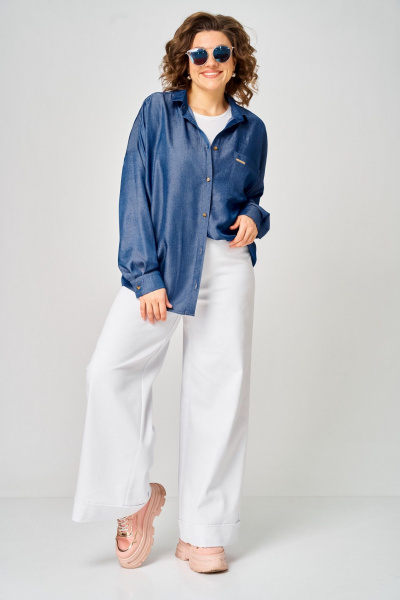 Блуза Michel chic 797 деним - фото 4