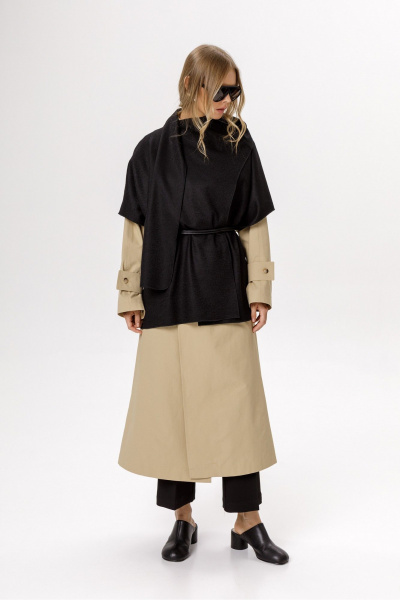 Тренч PiRS 6595 бежевый - фото 11