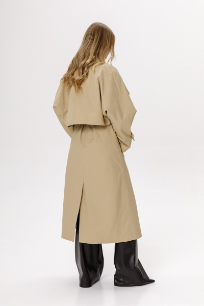 Тренч PiRS 6595 бежевый - фото 9