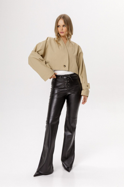 Тренч PiRS 6595 бежевый - фото 6