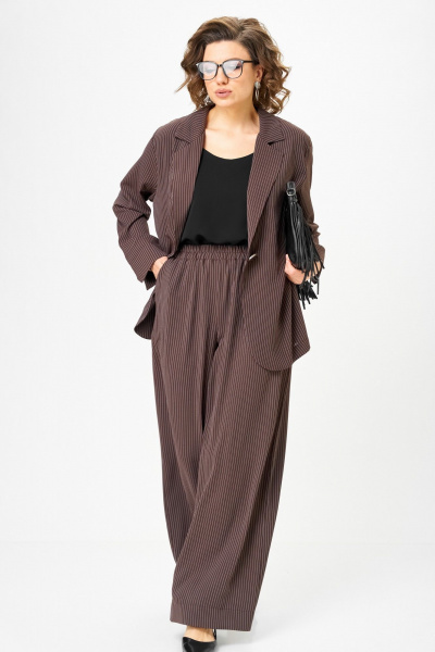 Брюки, жакет Michel chic 1446 шоколад - фото 2