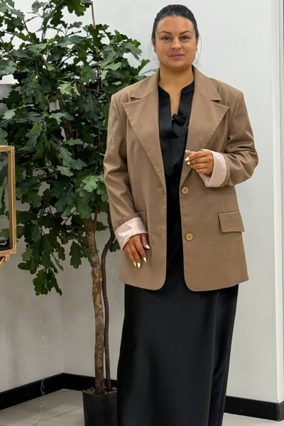 Жакет Dolce Forma GAK-BE-01-25_темно-бежевый - фото 4