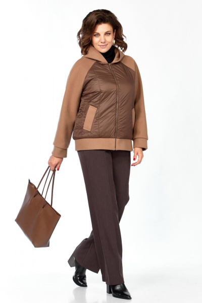 Куртка Lady Secret 9011 коричневый+шоколад - фото 4