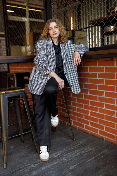 Жакет Dolce Forma GAK-BE-01_черно-белый - фото 2