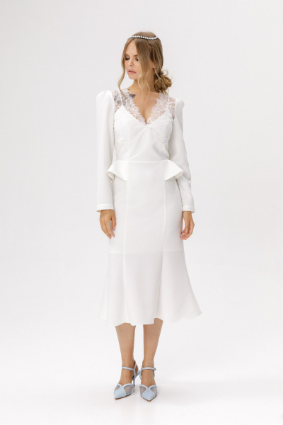 Платье PiRS 6605 молочный - фото 1