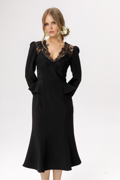 Платье PiRS 6605 черный - фото 3