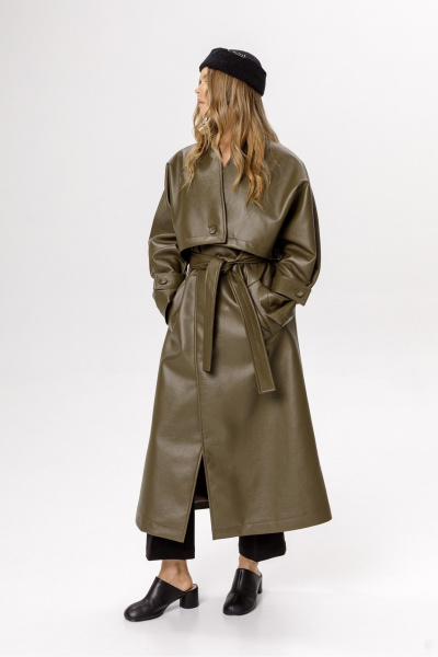 Тренч PiRS 6622 хаки - фото 5