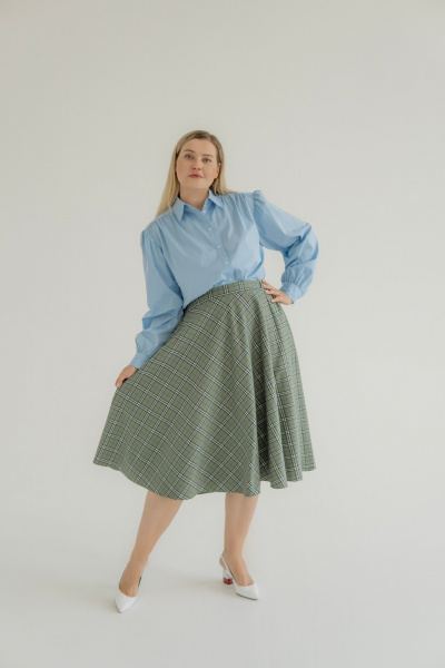 Юбка Dolce Forma YU-BE-01_клетка-зеленая - фото 2
