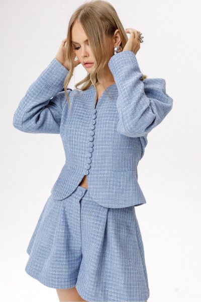 Жакет PiRS 6624 голубой - фото 4