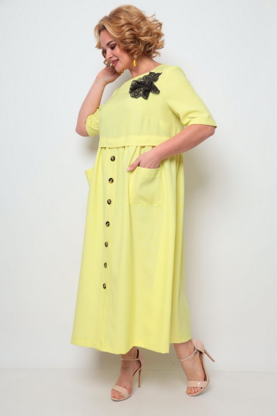 Платье Michel chic 2062 лимонный - фото 4