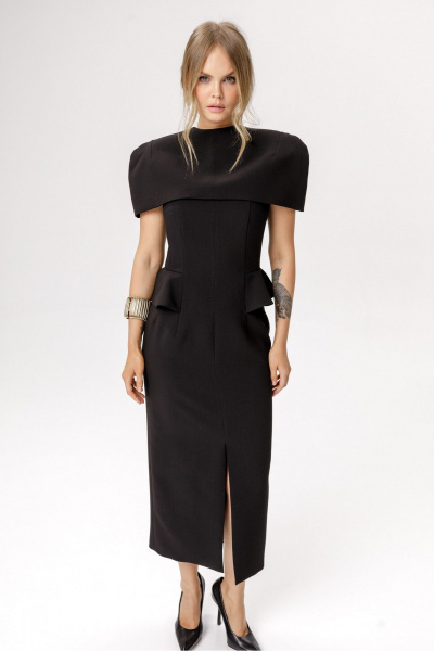 Платье PiRS 6638 черный - фото 5