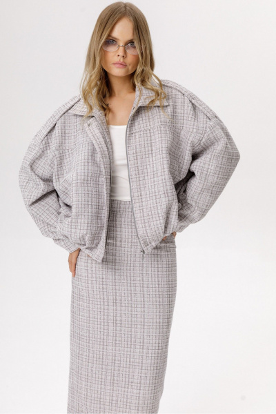 Бомбер PiRS 6667 серый - фото 2