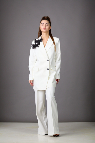 Брюки, жакет Rosheli 1175 молочный - фото 8