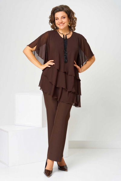 Туника Асолия 4100 коричневый - фото 4