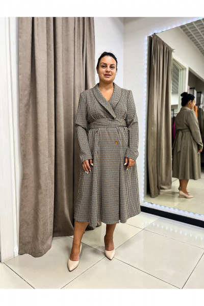 Платье Dolce Forma PLAT-BEL-04_горчица-хвоя - фото 1