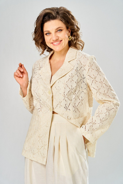 Брюки, жакет Диомант 2153 сливочное_масло - фото 7