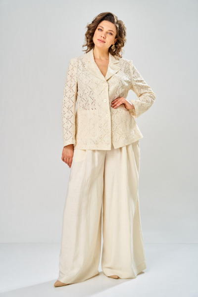 Брюки, жакет Диомант 2153 сливочное_масло - фото 3