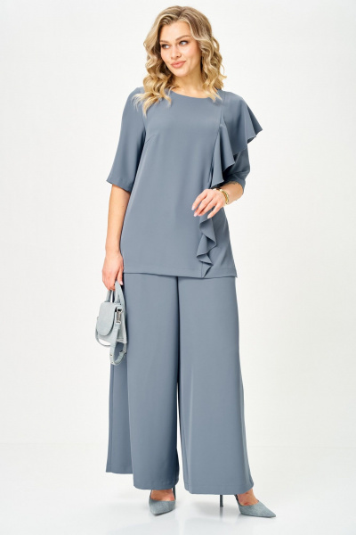 Блуза, брюки TVIN 7008 серый - фото 2