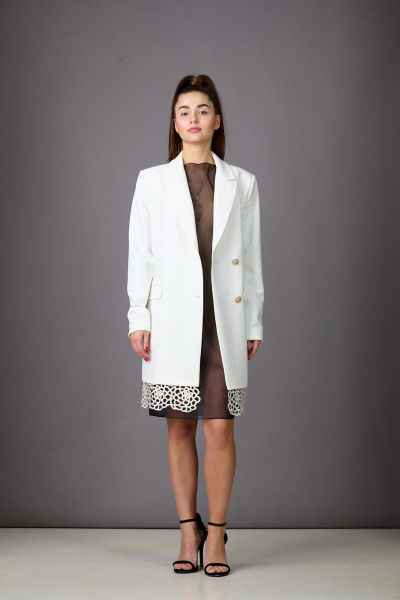 Пиджак Rosheli 1168/2 молочный - фото 9