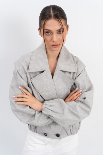 Тренч Luna М-270 серый - фото 10