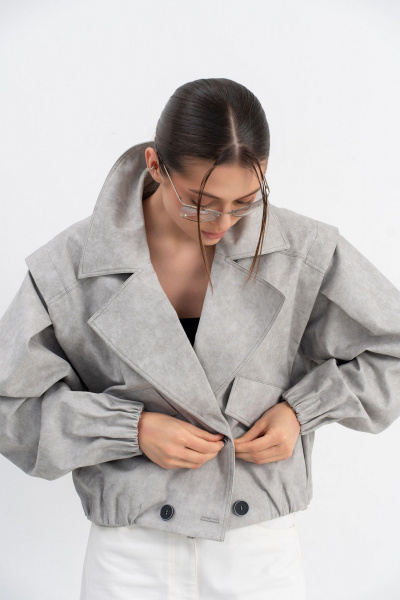 Тренч Luna М-270 серый - фото 7