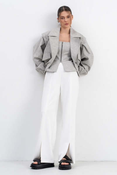 Топ Luna М-271 серый - фото 5