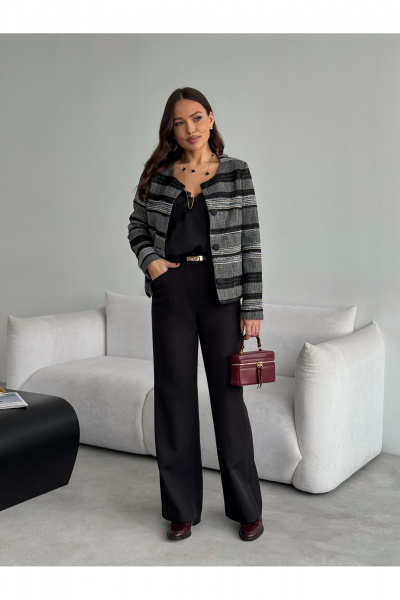Брюки, жакет Dilana VIP 2136 мультиколор+черный - фото 11