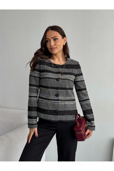 Брюки, жакет Dilana VIP 2136 мультиколор+черный - фото 9