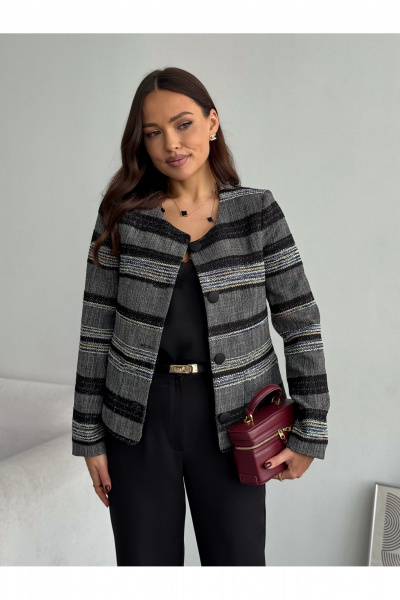 Брюки, жакет Dilana VIP 2136 мультиколор+черный - фото 8