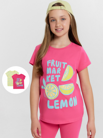 Футболка Mark Formelle 117892-2/25-36237П-0 маджента_лимоны_на_желтом_3_сл_1изд_печ_на_пол - фото 1