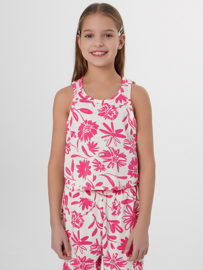 Брюки, топ Mark Formelle 397723/25-39433П-0 розовые_цветы_на_молочном - фото 1