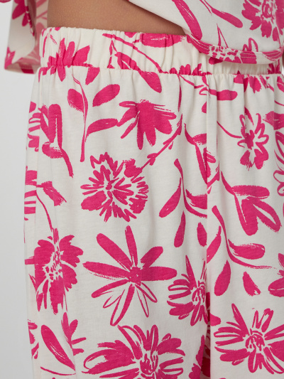 Брюки, топ Mark Formelle 397723/25-39433П-0 розовые_цветы_на_молочном - фото 3
