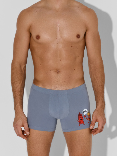 Трусы Mark Formelle 411220-2/25-5402П-5 сизый_картошка_на_затмении_3_сл_1тр_на_ЛВ_дет - фото 1