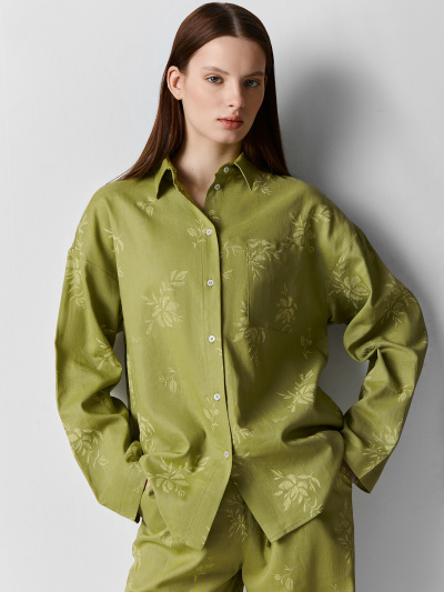 Рубашка Mark Formelle 502985-1/25-38265ПП-9 цветы_на_оливковом - фото 2