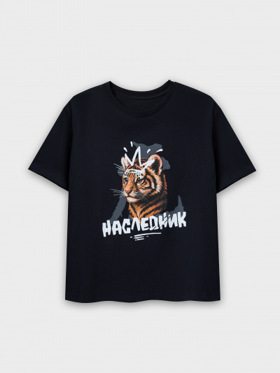 Футболка, шорты Mark Formelle 563327/25-40737ПП-0 черный_тигры_на_черном_3_сл_на_пол - фото 1