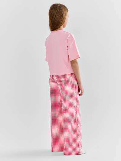 Брюки, футболка Mark Formelle 567749/25-39521ПП-14 розовый_розовая_клетка_3_сл_на_пол - фото 2