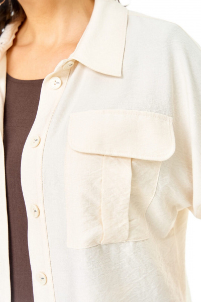 Блуза, платье VI ORO VR-1256 шоколад-молочный - фото 10