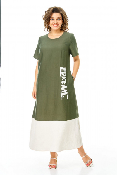 Платье VI ORO VR-1252 олива - фото 13