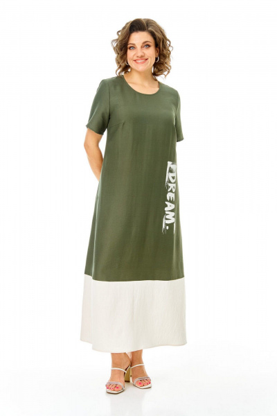 Платье VI ORO VR-1252 олива - фото 11