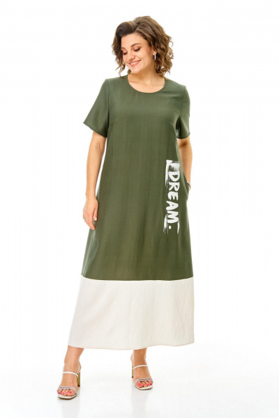 Платье VI ORO VR-1252 олива - фото 9