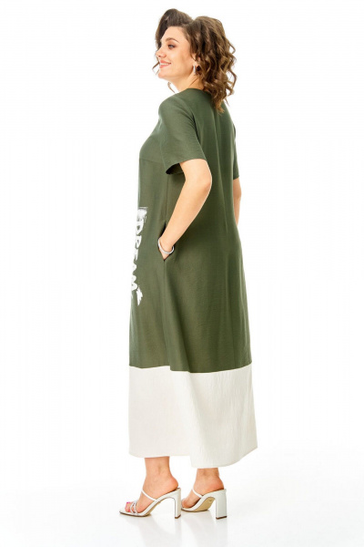 Платье VI ORO VR-1252 олива - фото 8
