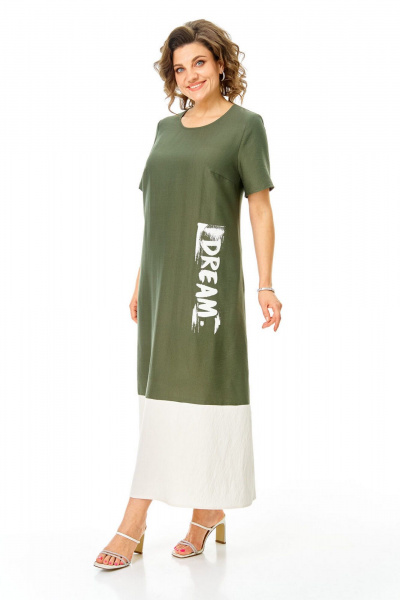 Платье VI ORO VR-1252 олива - фото 4