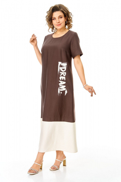 Платье VI ORO VR-1252 шоколад - фото 16