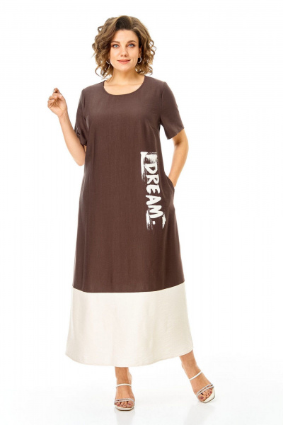 Платье VI ORO VR-1252 шоколад - фото 13