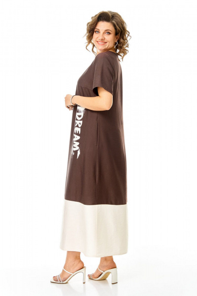 Платье VI ORO VR-1252 шоколад - фото 12