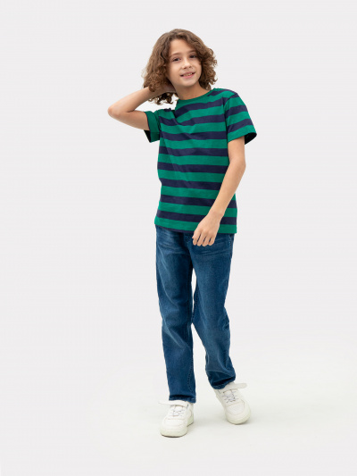 Футболка Mark Formelle 113379/24-27079П-0 сине_зеленая_полоска - фото 4