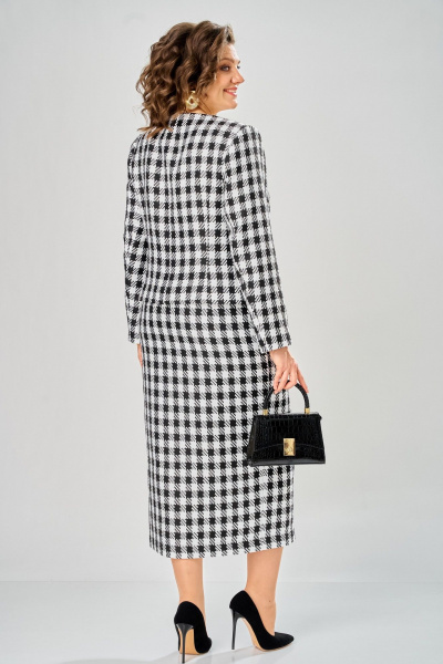 Жакет Andina city 4022-26 черно-белый - фото 7